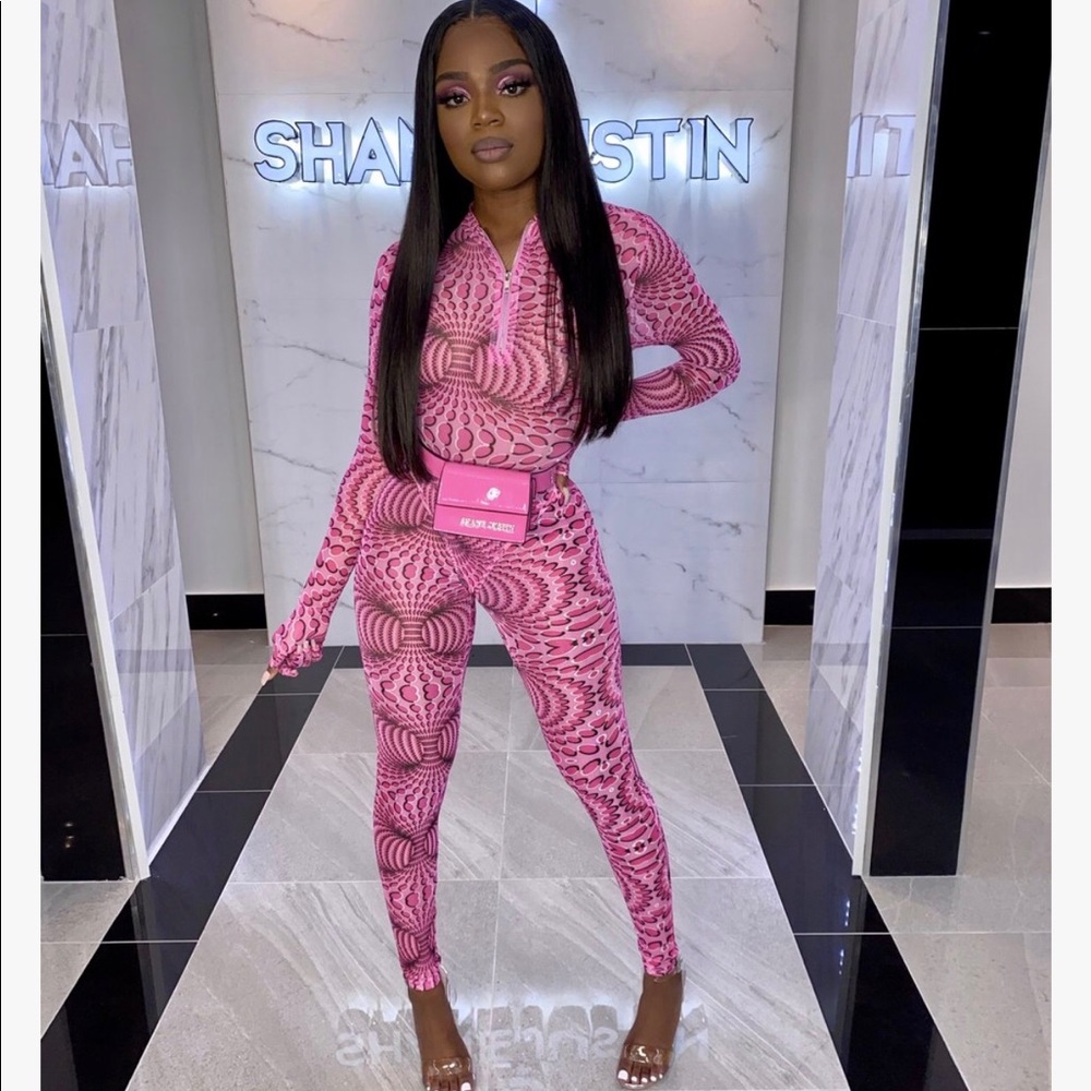 Two piece Stretch mesh legging set